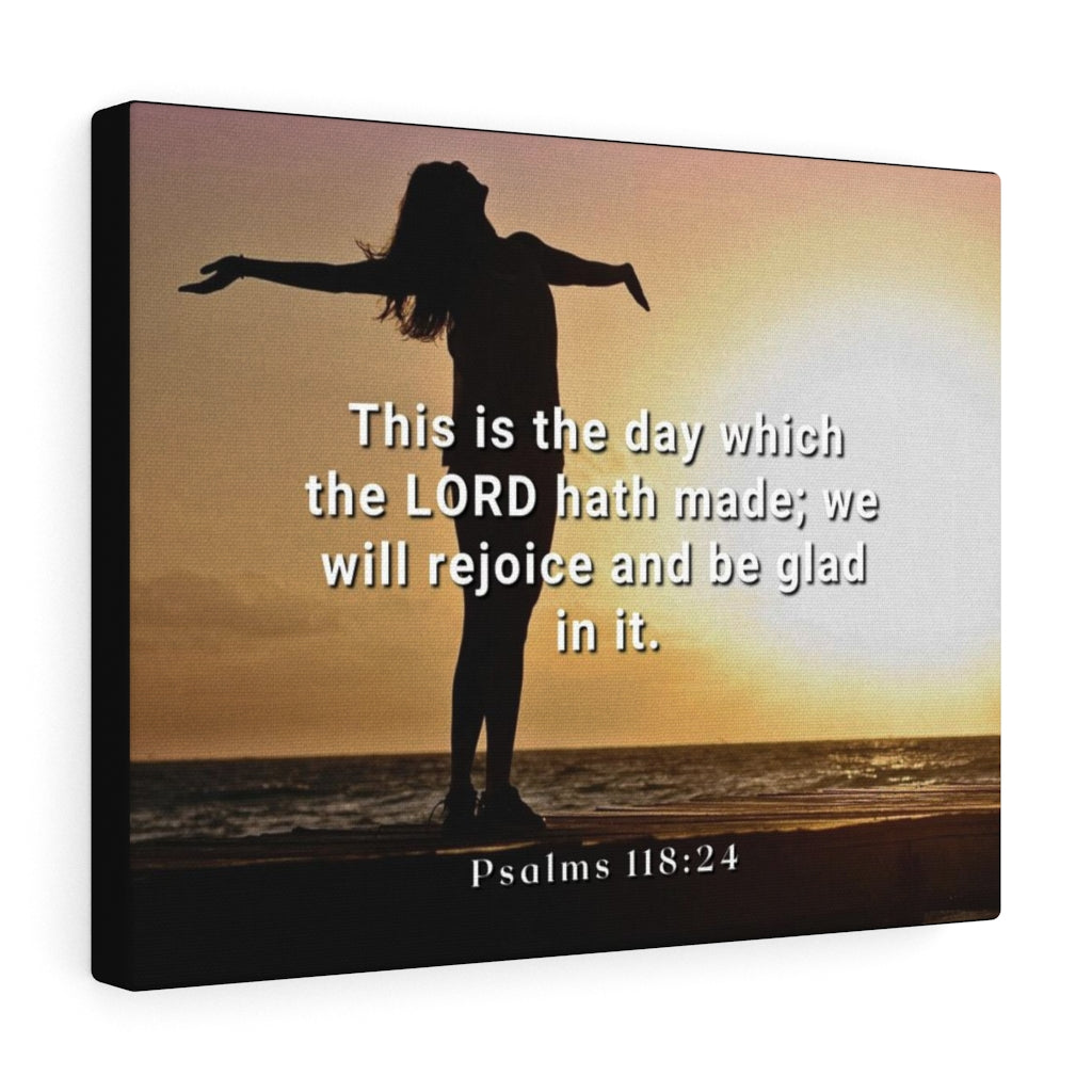 Scripture Walls The Day Psalms 118:24 Bible Verse Canvas Christian Wall Art Ready to Hang Unframed-Express Your Love Gifts