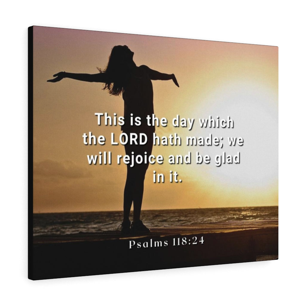 Scripture Walls The Day Psalms 118:24 Bible Verse Canvas Christian Wall Art Ready to Hang Unframed-Express Your Love Gifts