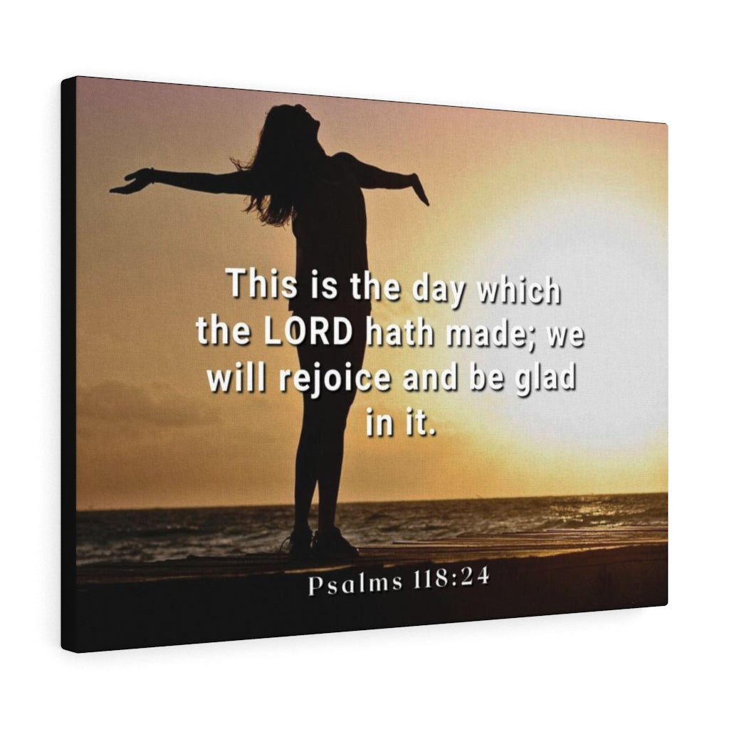 Scripture Walls The Day Psalms 118:24 Bible Verse Canvas Christian Wall Art Ready to Hang Unframed-Express Your Love Gifts