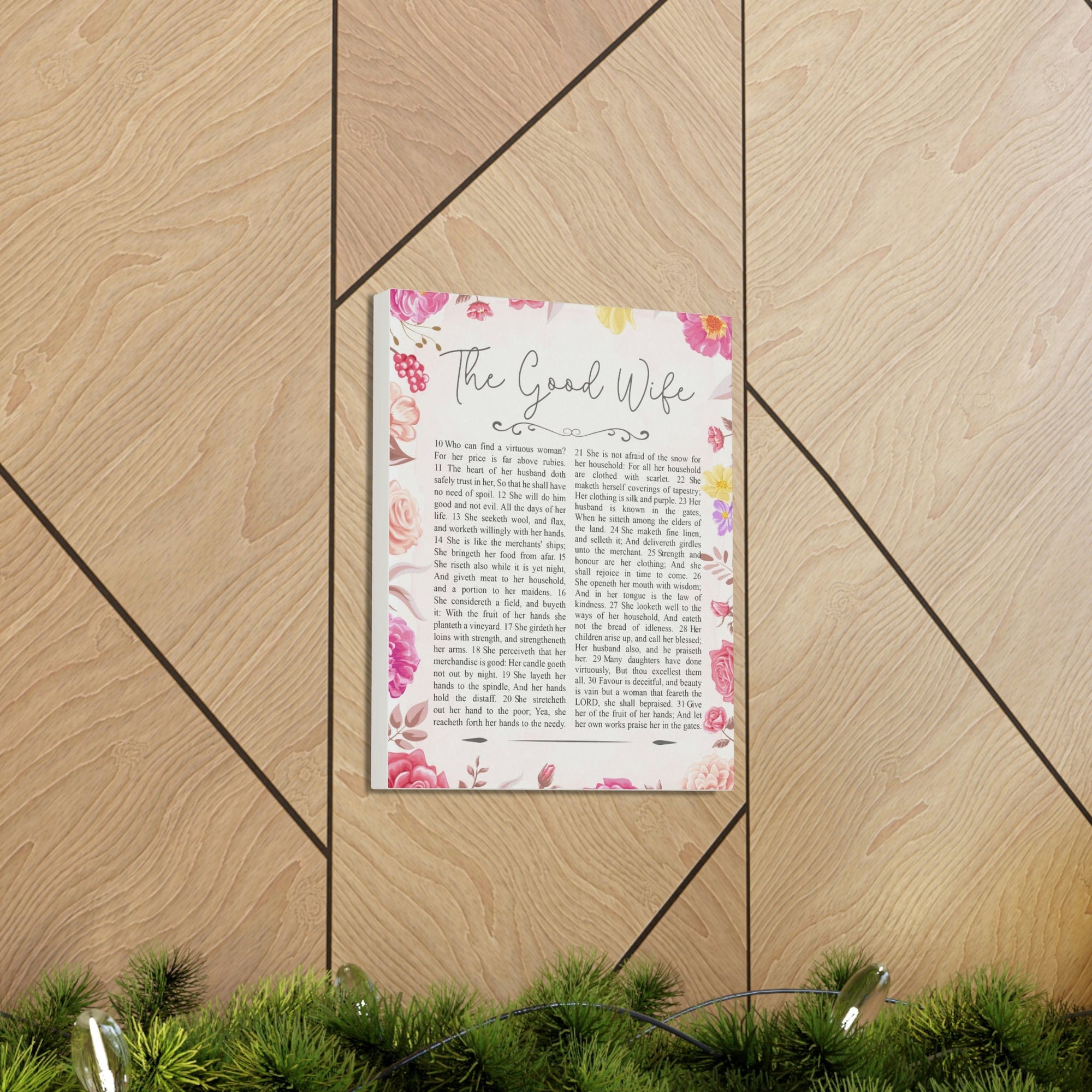 Scripture Walls The Good Wife Proverbs 31:25 Bible Verse Canvas Christian Wall Art Ready to Hang Unframed-Express Your Love Gifts