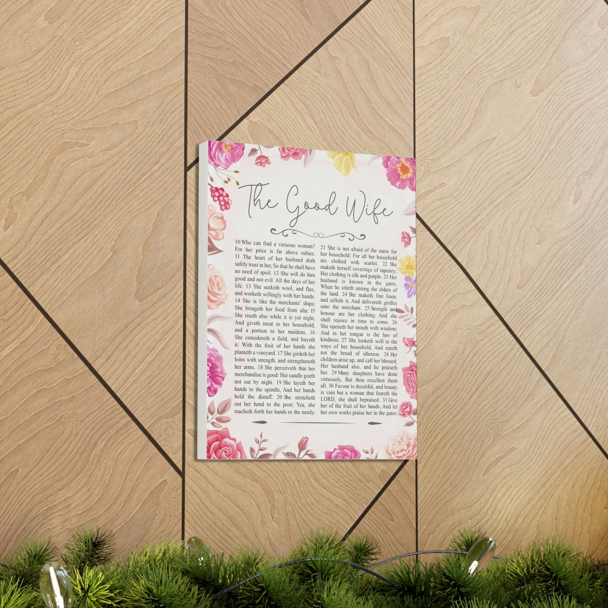 Scripture Walls The Good Wife Proverbs 31:25 Bible Verse Canvas Christian Wall Art Ready to Hang Unframed-Express Your Love Gifts