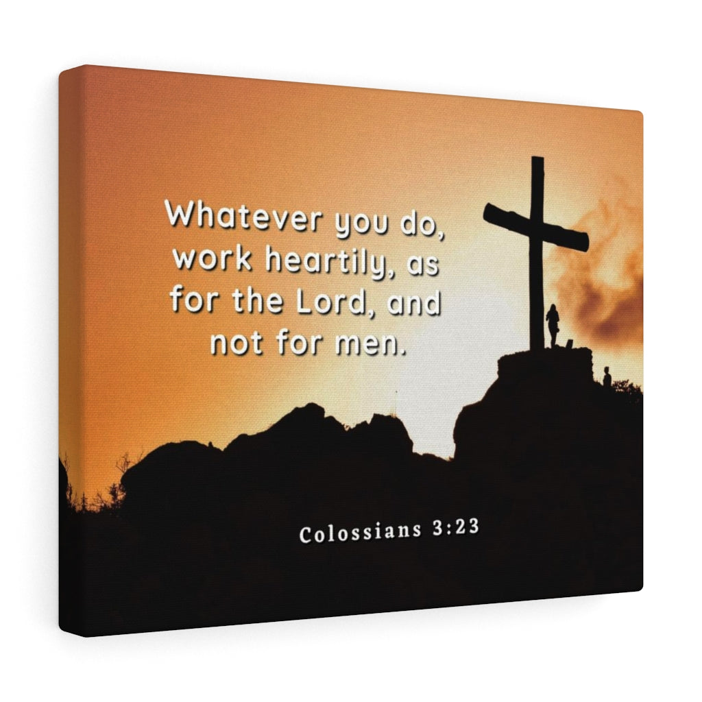 Scripture Walls The Lord Colossians 3:23 Bible Verse Canvas Christian Wall Art Ready to Hang Unframed-Express Your Love Gifts