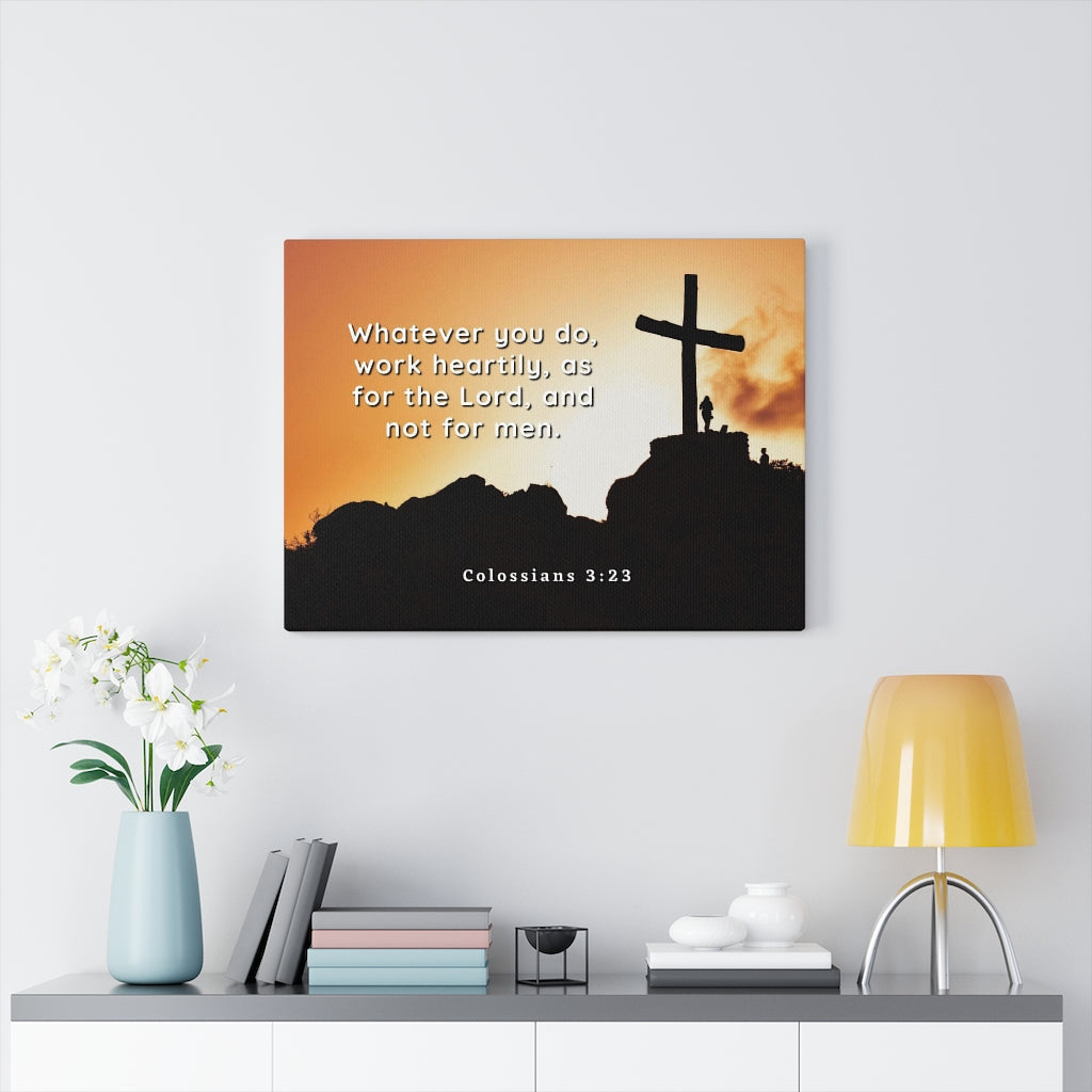 Scripture Walls The Lord Colossians 3:23 Bible Verse Canvas Christian Wall Art Ready to Hang Unframed-Express Your Love Gifts