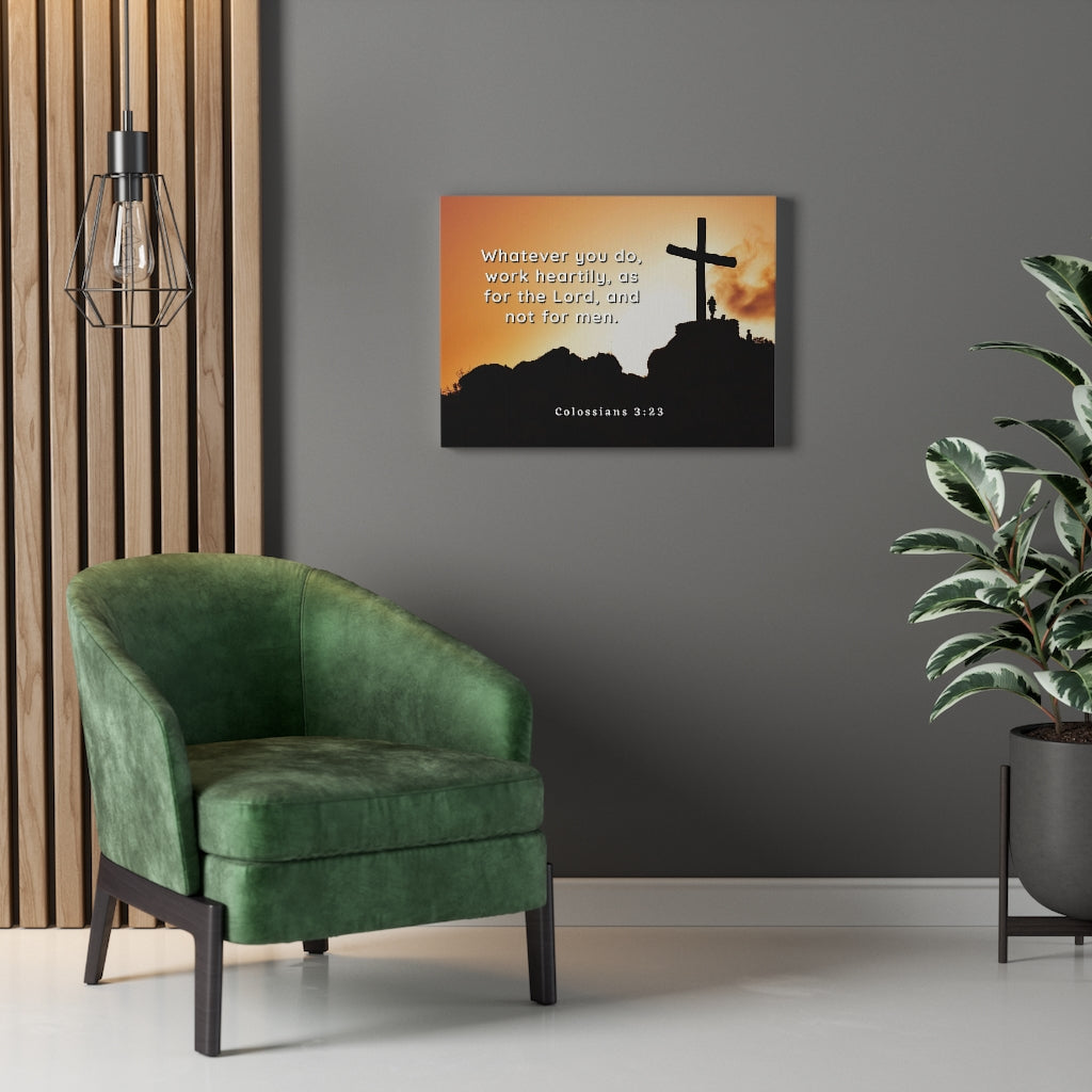 Scripture Walls The Lord Colossians 3:23 Bible Verse Canvas Christian Wall Art Ready to Hang Unframed-Express Your Love Gifts