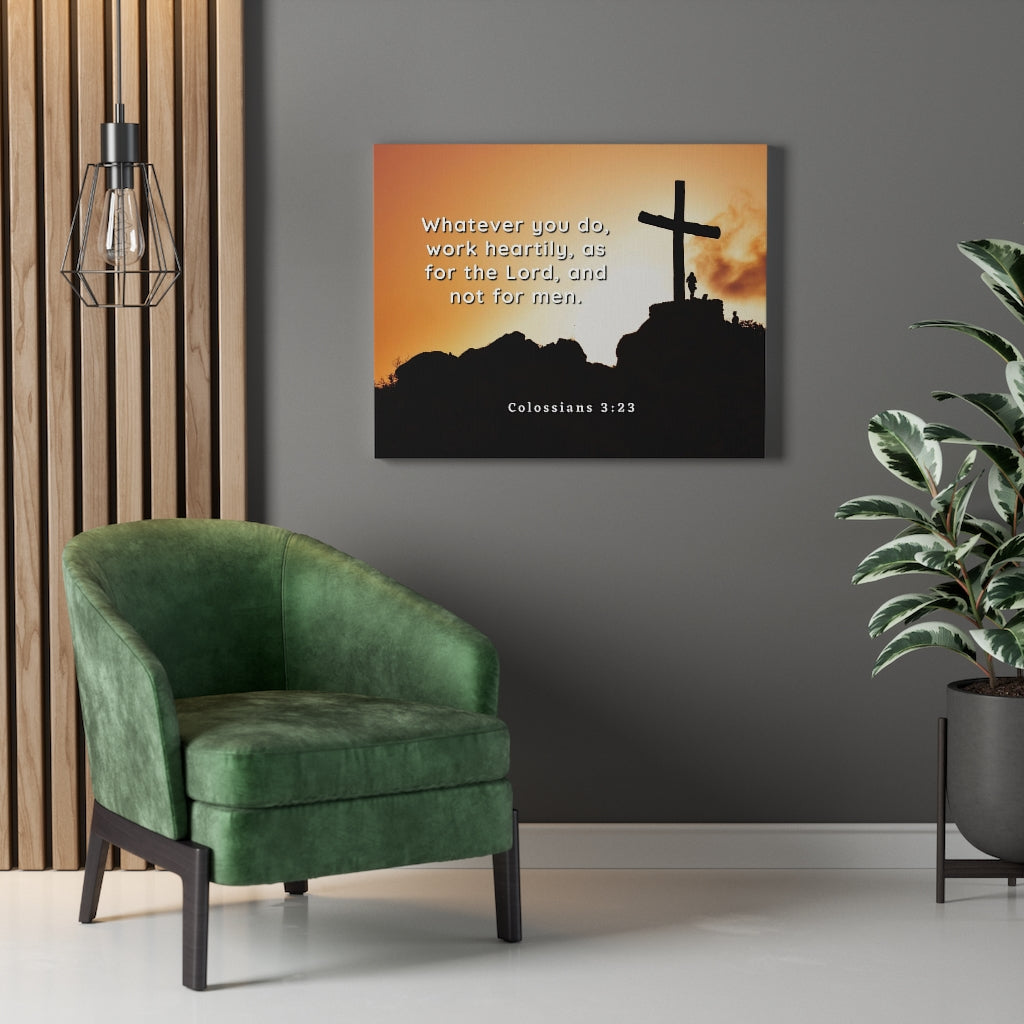 Scripture Walls The Lord Colossians 3:23 Bible Verse Canvas Christian Wall Art Ready to Hang Unframed-Express Your Love Gifts