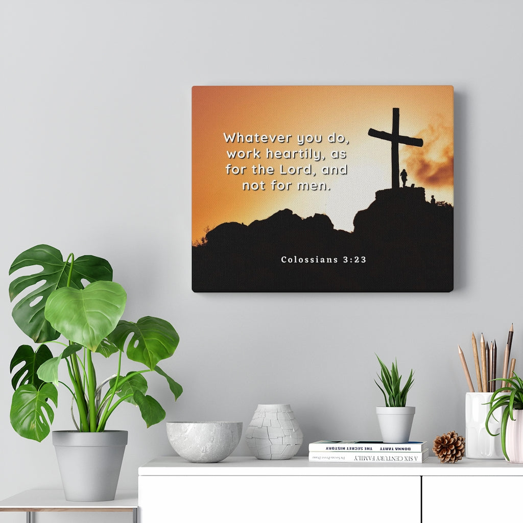 Scripture Walls The Lord Colossians 3:23 Bible Verse Canvas Christian Wall Art Ready to Hang Unframed-Express Your Love Gifts