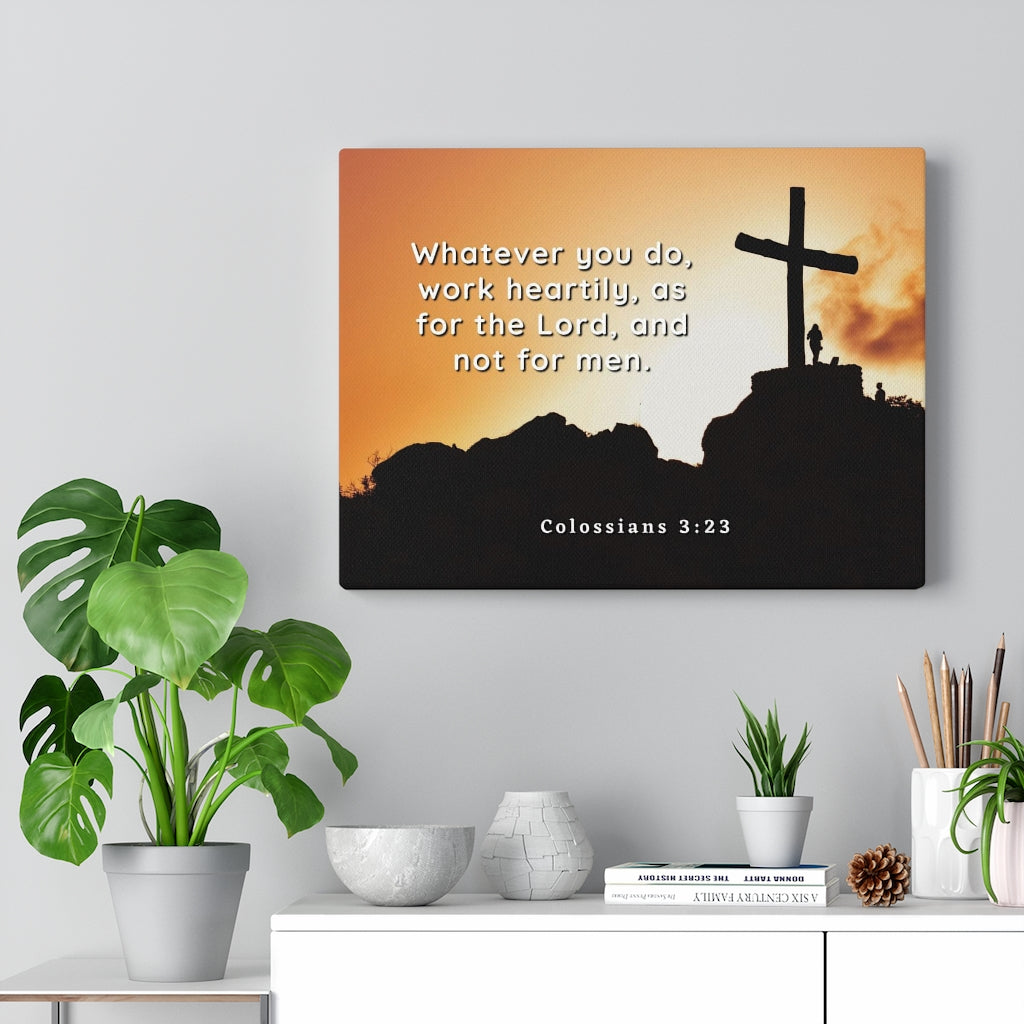 Scripture Walls The Lord Colossians 3:23 Bible Verse Canvas Christian Wall Art Ready to Hang Unframed-Express Your Love Gifts