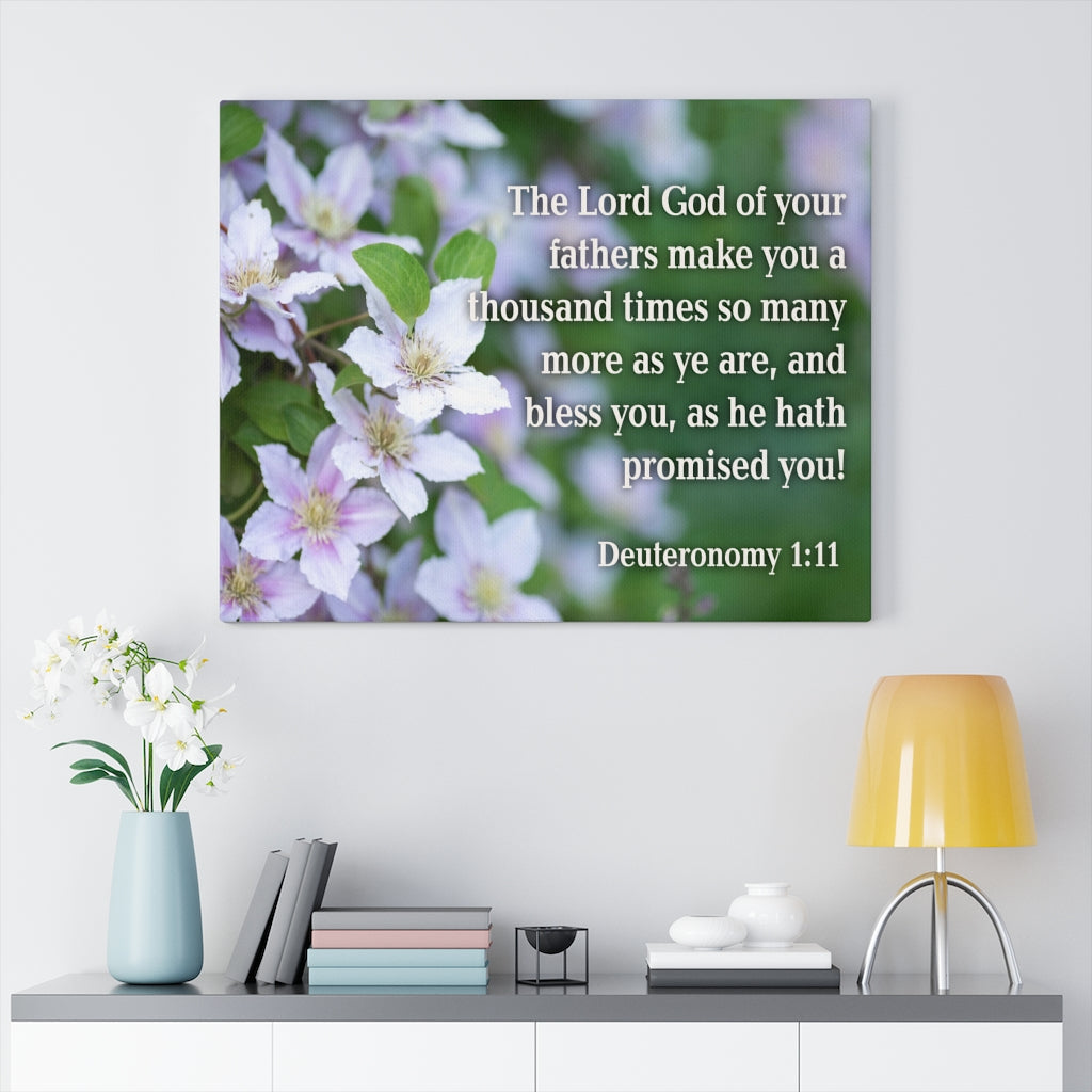 Scripture Walls The Lord God Deuteronomy 1:11 Bible Verse Canvas Christian Wall Art Ready to Hang Unframed-Express Your Love Gifts