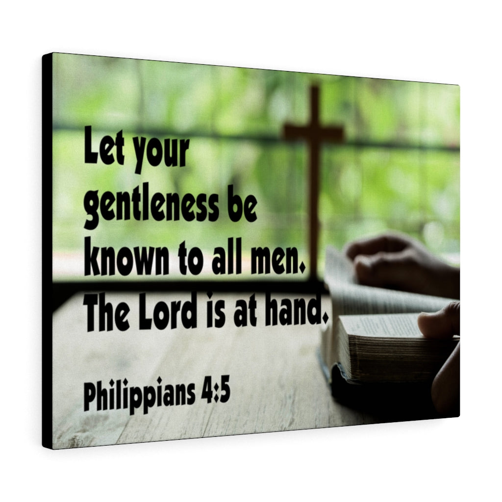 Scripture Walls The Lord Is At Hand Philippians 4:5 Bible Verse Canvas Christian Wall Art Ready to Hang Unframed-Express Your Love Gifts