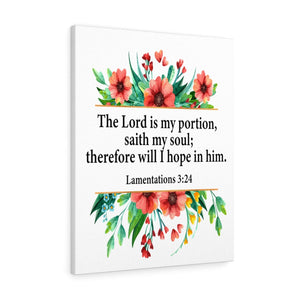 Scripture Walls The Lord is My Portion Lamentations 3:24 Christian Home Decor Bible Art Unframed-Express Your Love Gifts