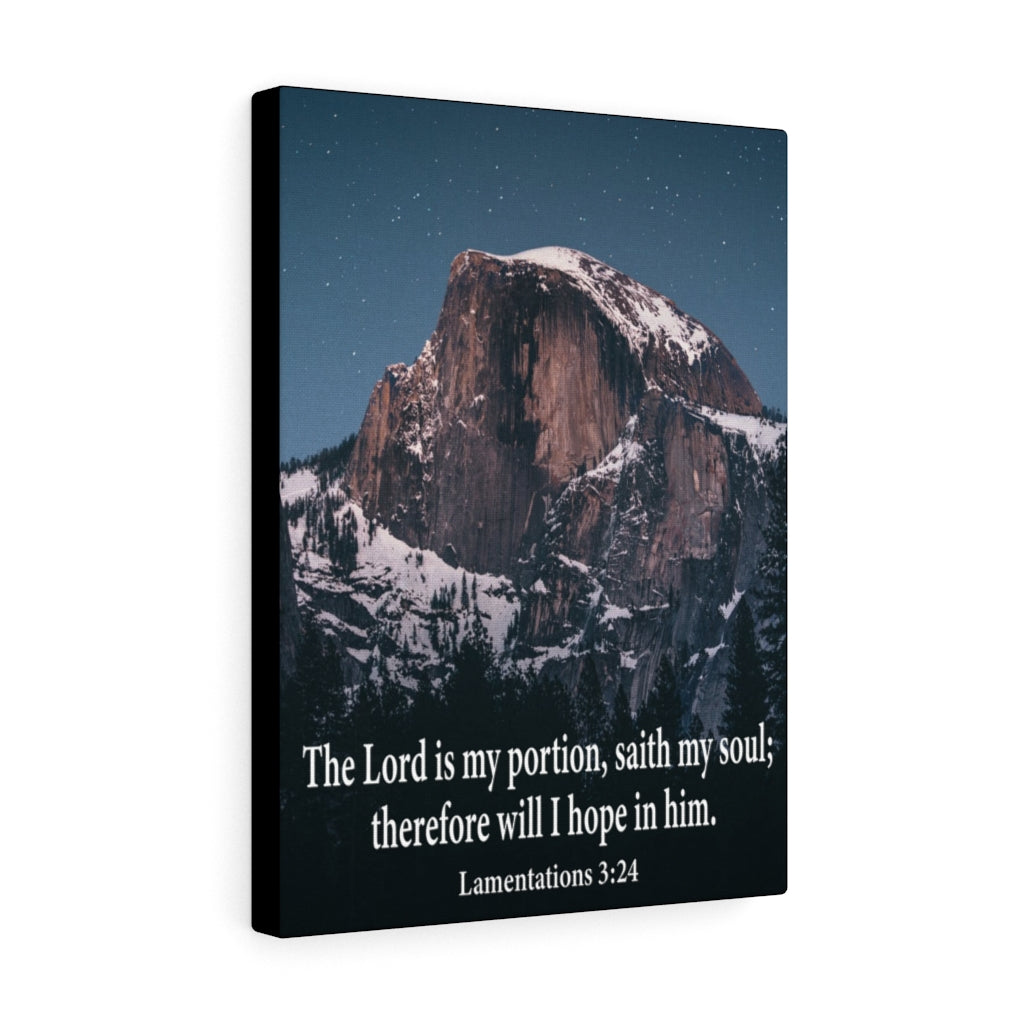 Scripture Walls The Lord is My Portion Lamentations 3:24 Christian Wall Decor Bible Art Ready to Hang Unframed-Express Your Love Gifts