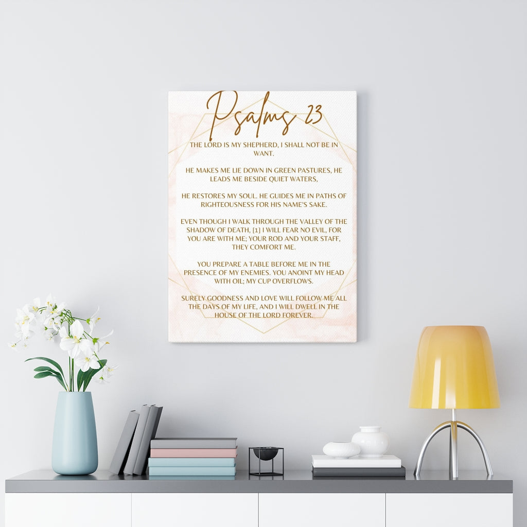 Scripture Walls The Lord Is My Shepherd Psalms 23 Bible Verse Canvas Christian Wall Art Ready to Hang Unframed-Express Your Love Gifts