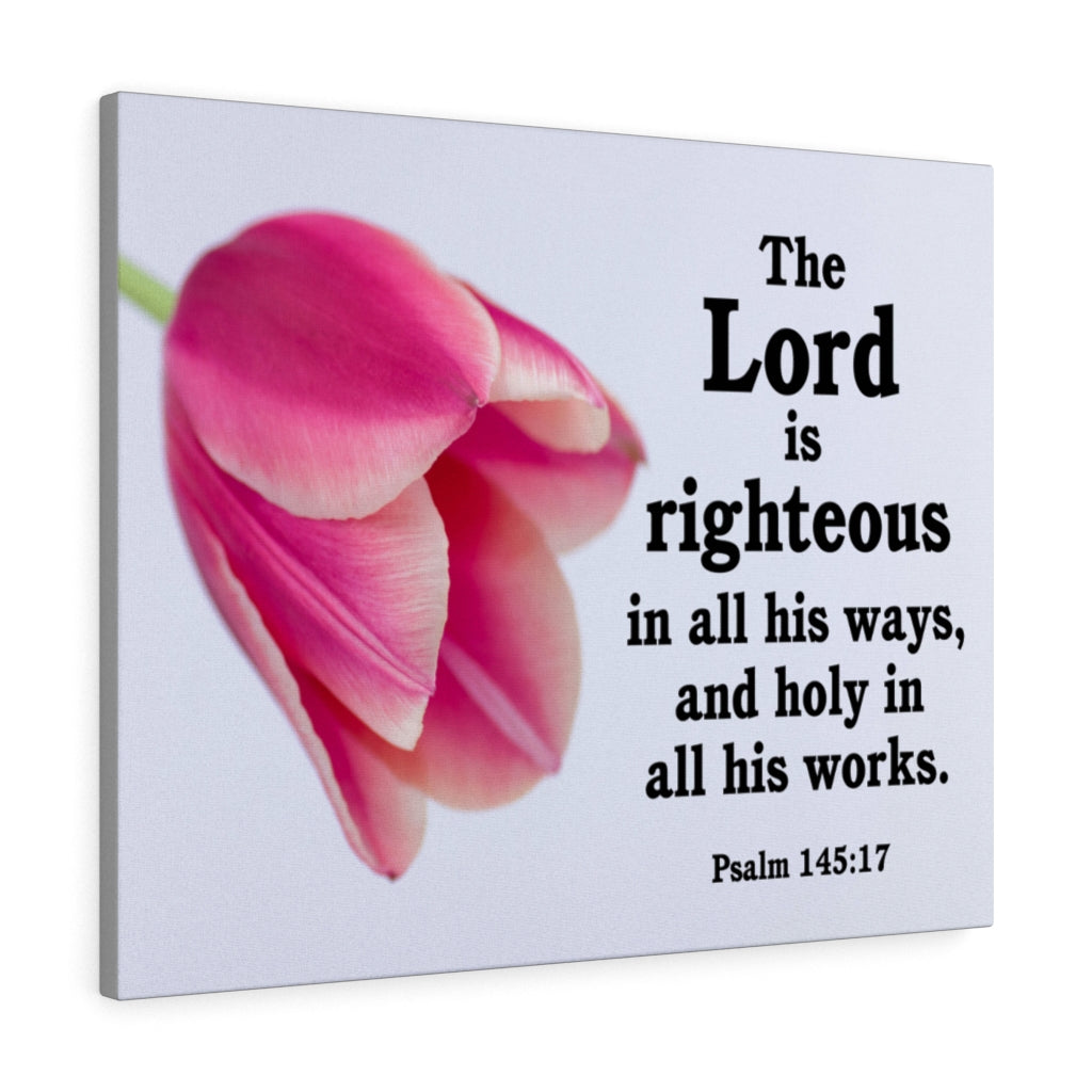 Scripture Walls The Lord is Righteous Psalm 145:17 Bible Verse Canvas Christian Wall Art Ready to Hang Unframed-Express Your Love Gifts