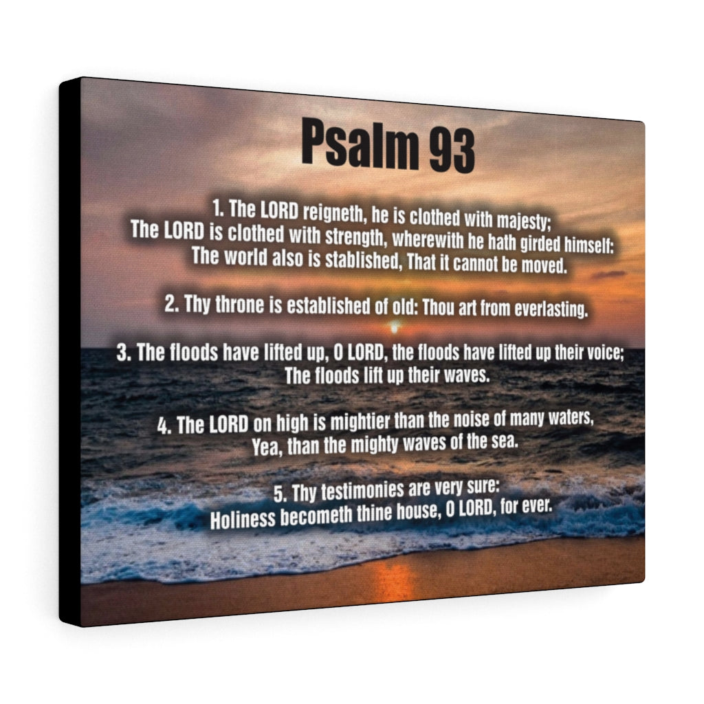 Scripture Walls The Lord Reigneth Psalm 93 Bible Verse Canvas Christian Wall Art Ready to Hang Unframed-Express Your Love Gifts