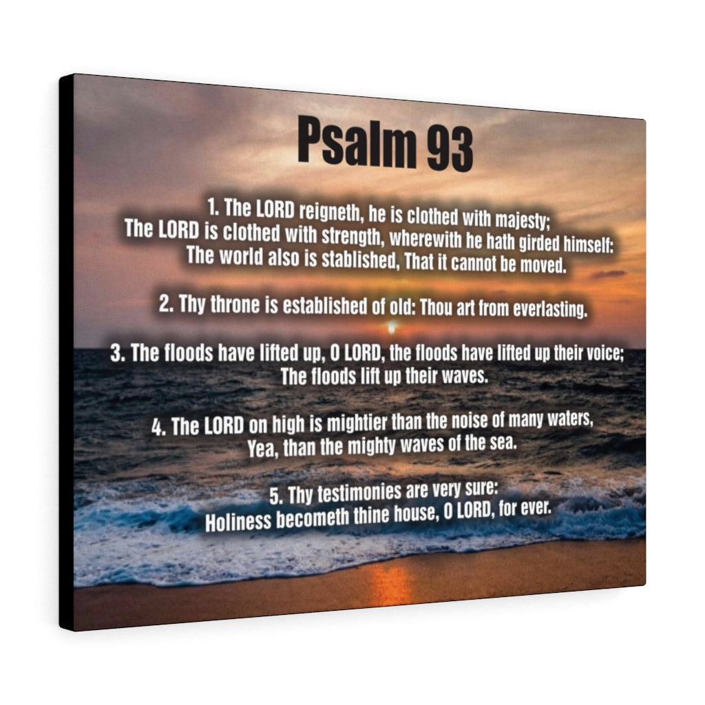Scripture Walls The Lord Reigneth Psalm 93 Bible Verse Canvas Christian Wall Art Ready to Hang Unframed-Express Your Love Gifts