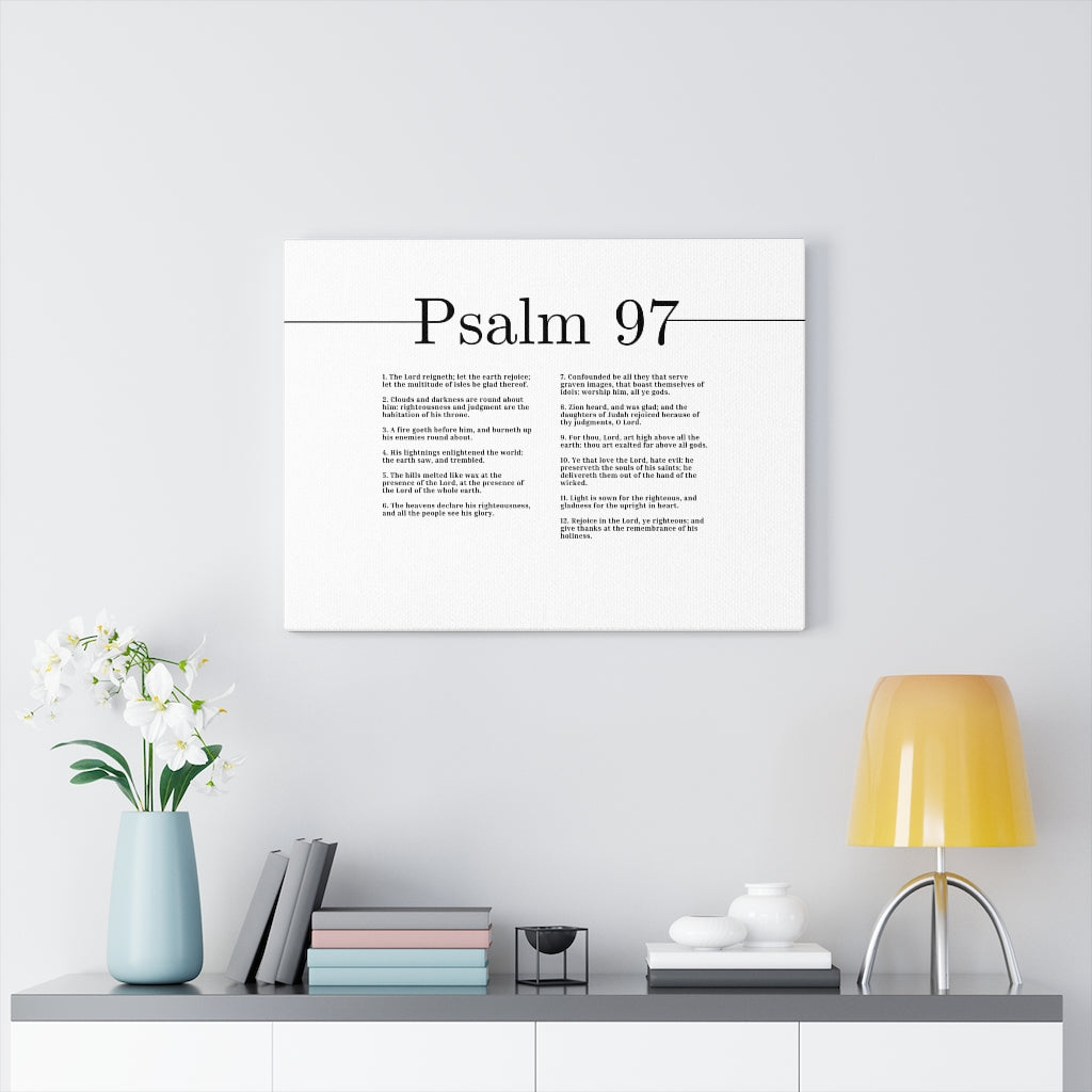 Scripture Walls The Lord Reigneth Psalm 97 Bible Verse Canvas Christian Wall Art Ready to Hang Unframed-Express Your Love Gifts