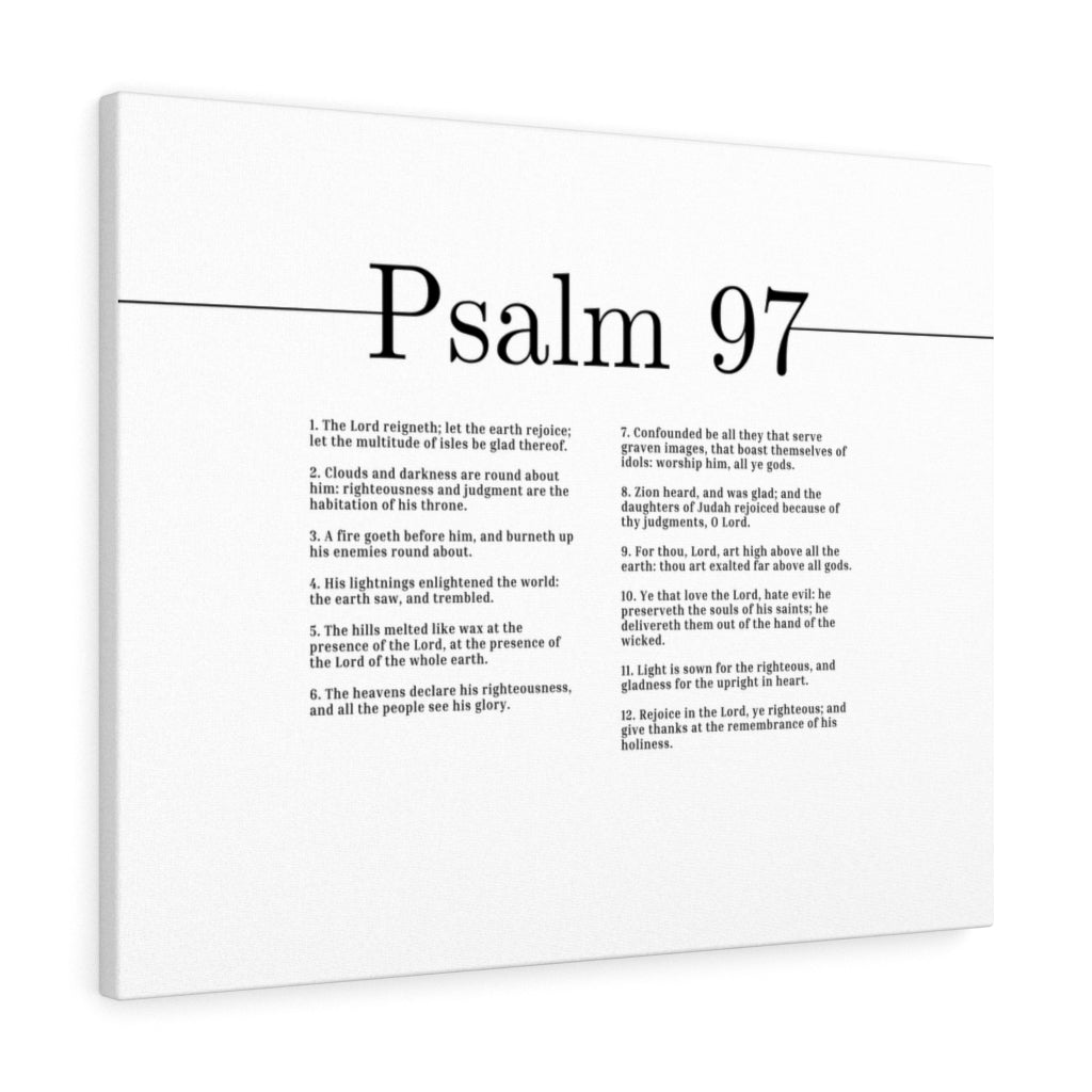 Scripture Walls The Lord Reigneth Psalm 97 Bible Verse Canvas Christian Wall Art Ready to Hang Unframed-Express Your Love Gifts