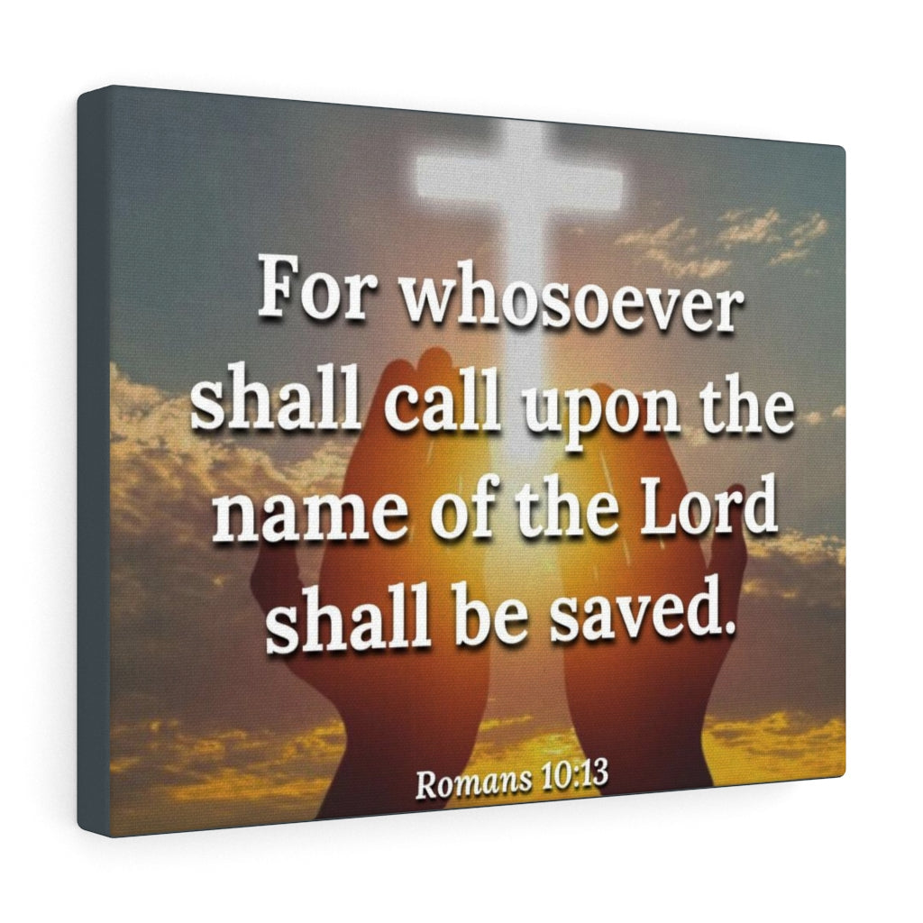 Scripture Walls The Name Romans 10:13 Bible Verse Canvas Christian Wall Art Ready to Hang Unframed-Express Your Love Gifts