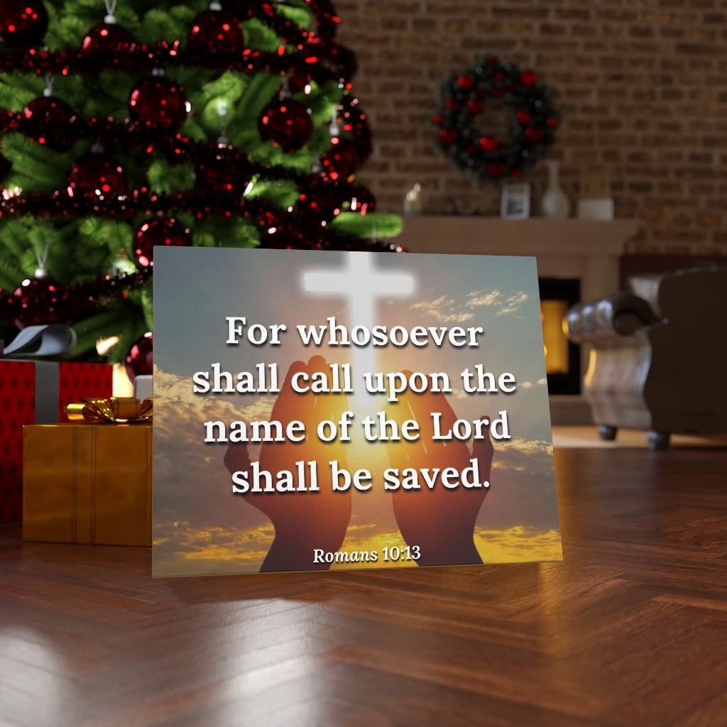 Scripture Walls The Name Romans 10:13 Bible Verse Canvas Christian Wall Art Ready to Hang Unframed-Express Your Love Gifts