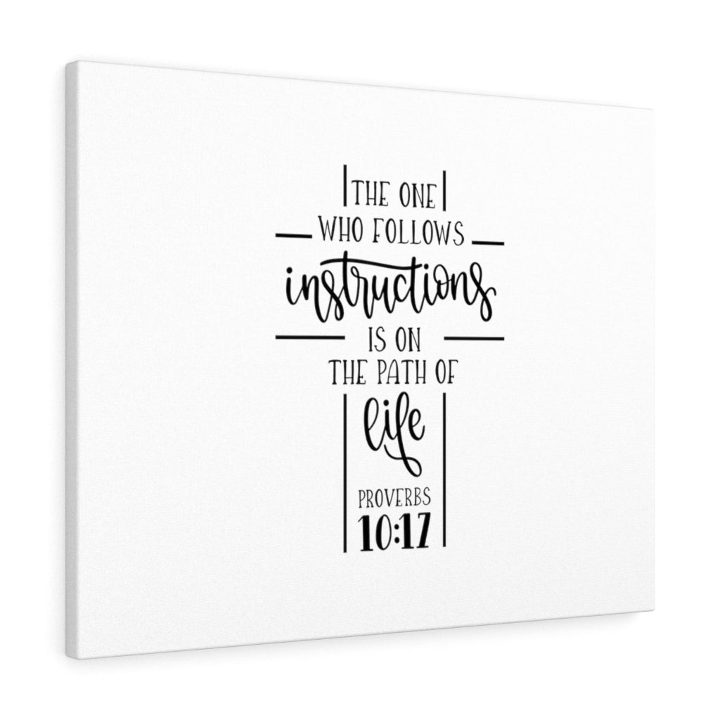 Scripture Walls The Path Of Life Proverbs 10:17 Bible Verse Canvas Christian Wall Art Ready to Hang Unframed-Express Your Love Gifts