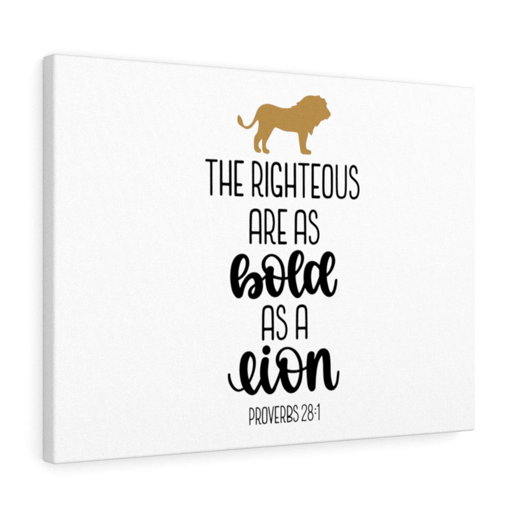 Scripture Walls The Righteous Proverbs 28:1 Bible Verse Canvas Christian Wall Art Ready to Hang Unframed-Express Your Love Gifts