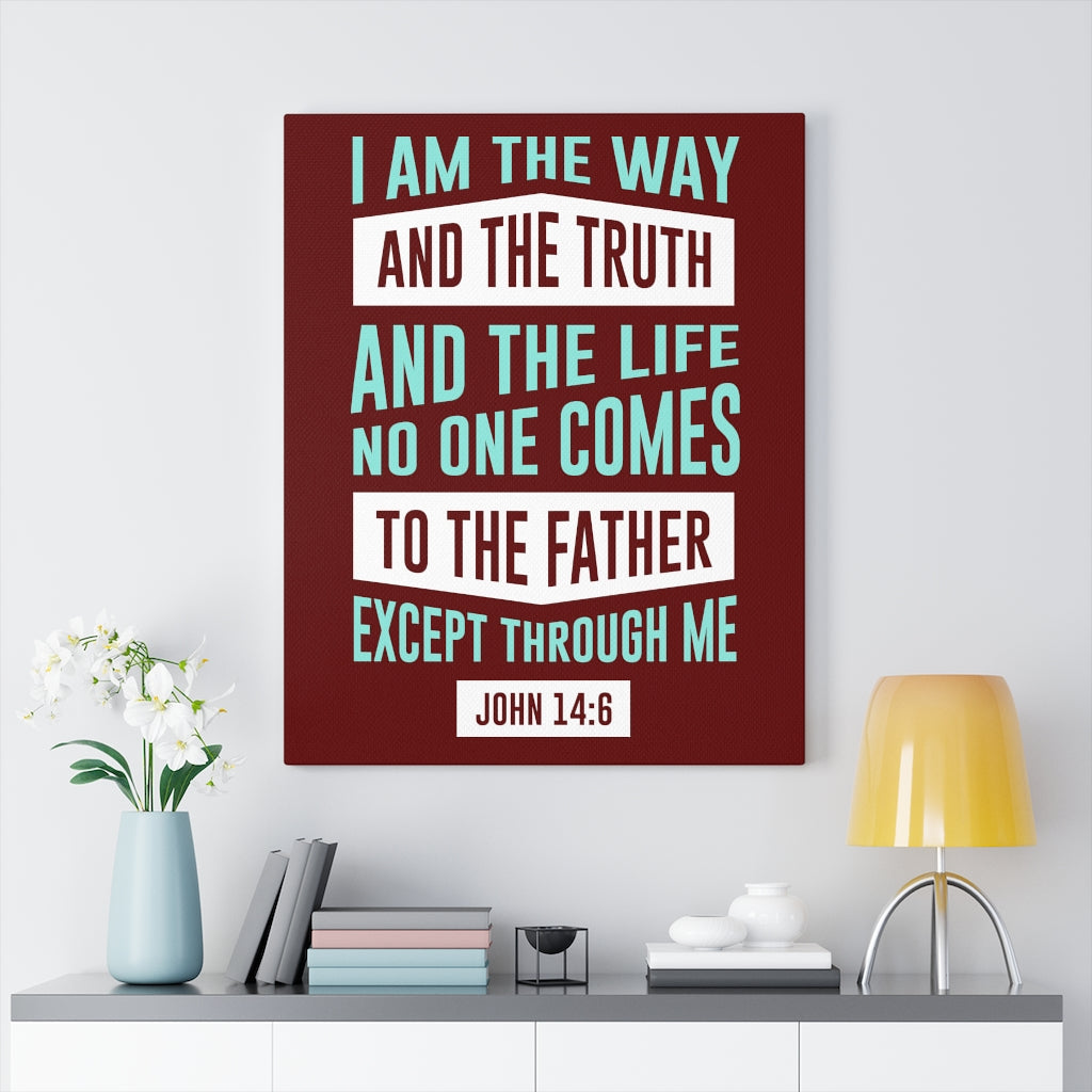 Scripture Walls The Way John 14:6 Bible Verse Canvas Christian Wall Art Ready to Hang Unframed-Express Your Love Gifts