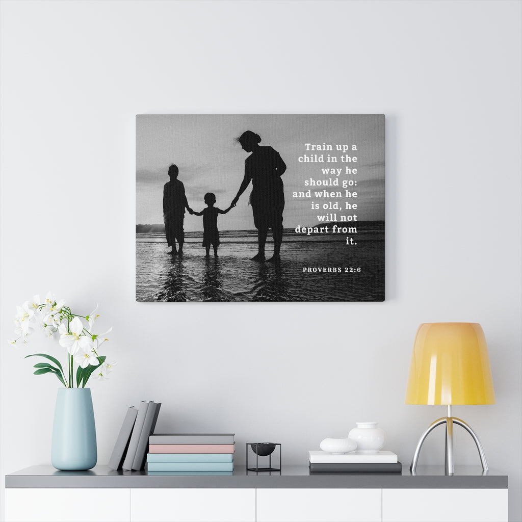 Scripture Walls The Way Proverbs 22:6 Bible Verse Canvas Christian Wall Art Ready to Hang Unframed-Express Your Love Gifts