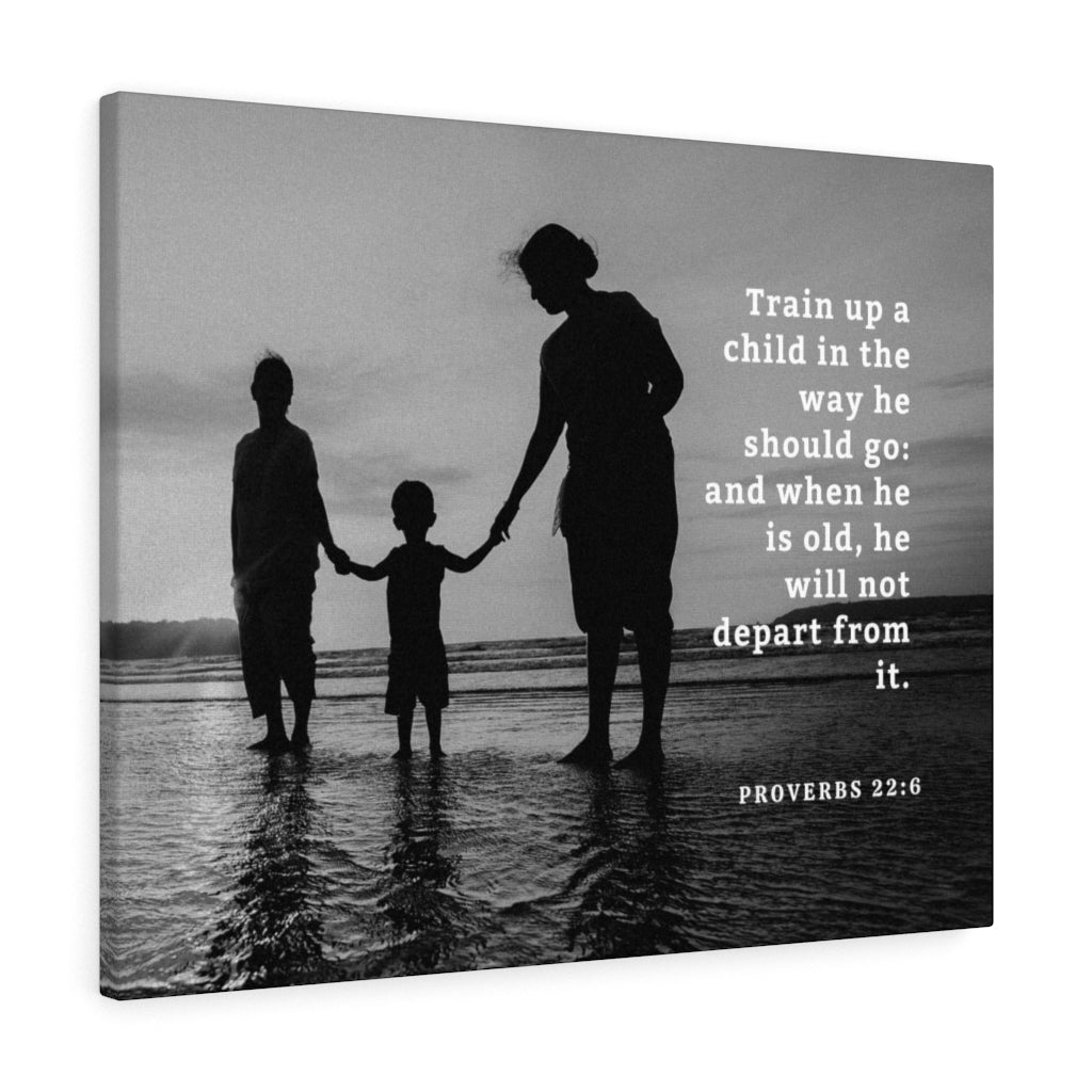 Scripture Walls The Way Proverbs 22:6 Bible Verse Canvas Christian Wall Art Ready to Hang Unframed-Express Your Love Gifts