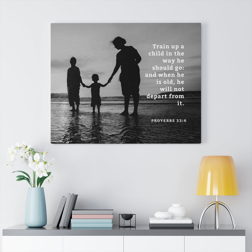 Scripture Walls The Way Proverbs 22:6 Bible Verse Canvas Christian Wall Art Ready to Hang Unframed-Express Your Love Gifts