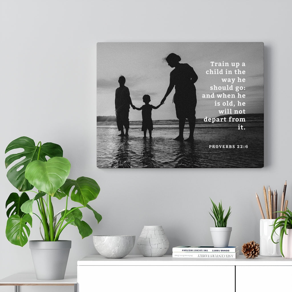 Scripture Walls The Way Proverbs 22:6 Bible Verse Canvas Christian Wall Art Ready to Hang Unframed-Express Your Love Gifts