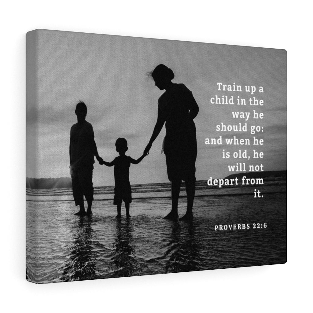 Scripture Walls The Way Proverbs 22:6 Bible Verse Canvas Christian Wall Art Ready to Hang Unframed-Express Your Love Gifts