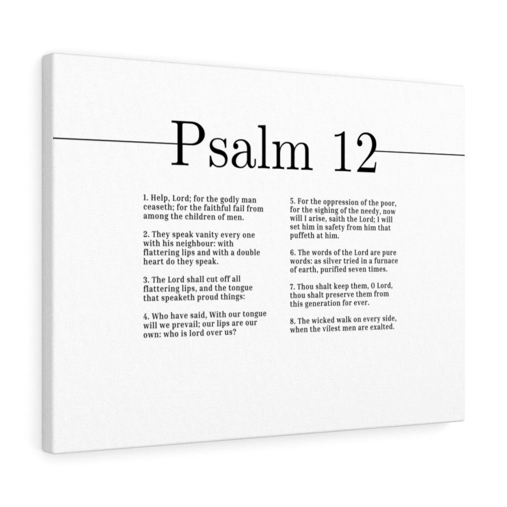 Scripture Walls The Words Of The Lord Psalm 12 Bible Verse Canvas Christian Wall Art Ready to Hang Unframed-Express Your Love Gifts