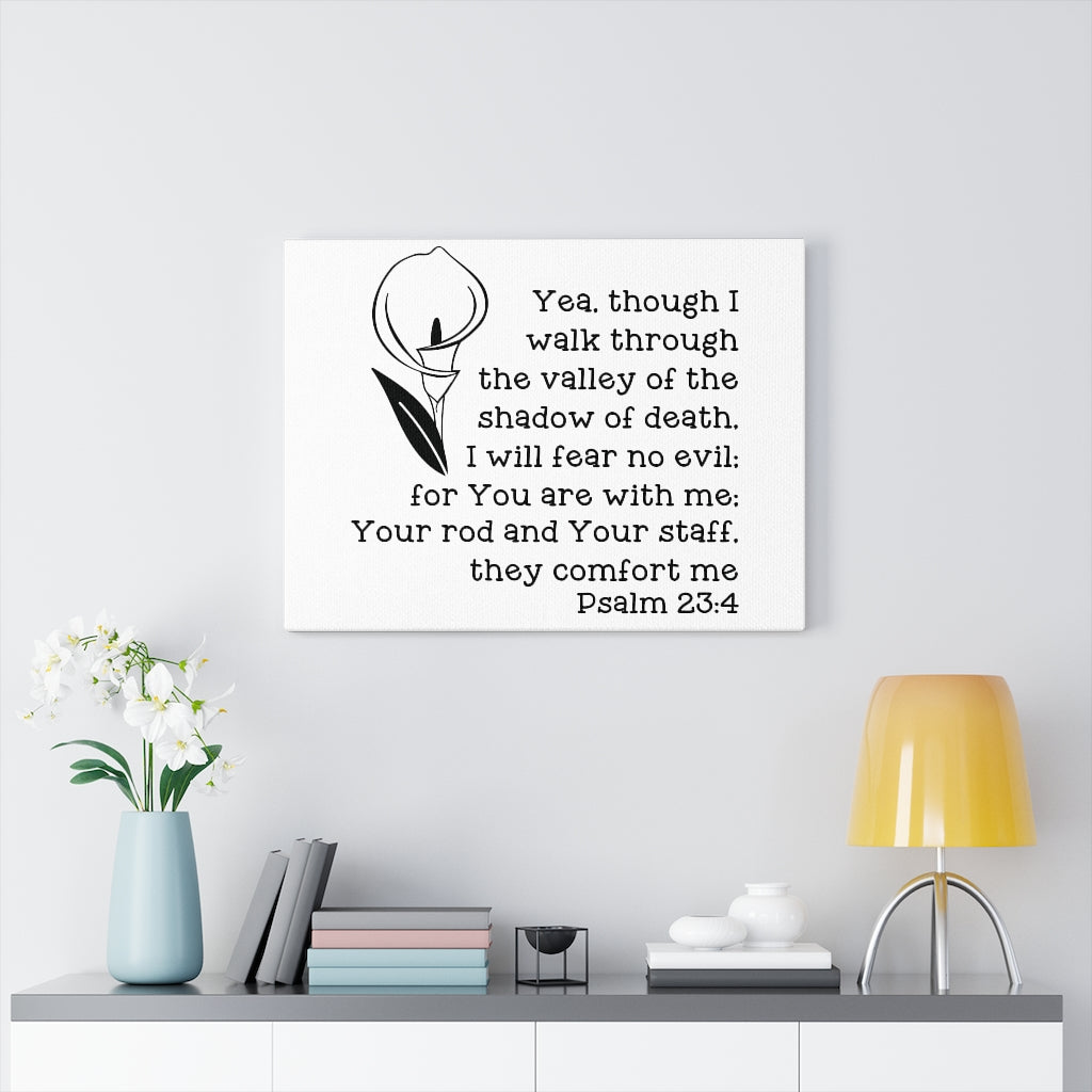 Scripture Walls They Comfort Me Psalm 23:4 Bible Verse Canvas Christian Wall Art Ready to Hang Unframed-Express Your Love Gifts