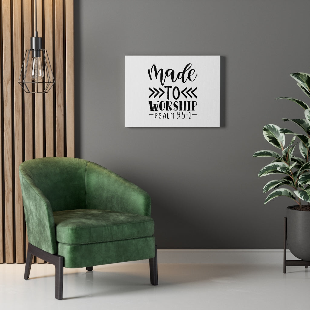 Scripture Walls To Worship Psalm 95:1 Bible Verse Canvas Christian Wall Art Ready to Hang Unframed-Express Your Love Gifts