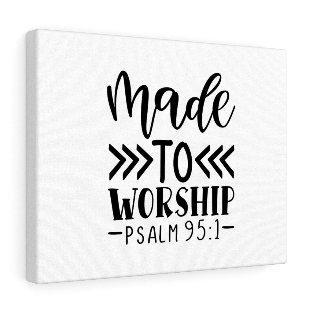 Scripture Walls To Worship Psalm 95:1 Bible Verse Canvas Christian Wall Art Ready to Hang Unframed-Express Your Love Gifts
