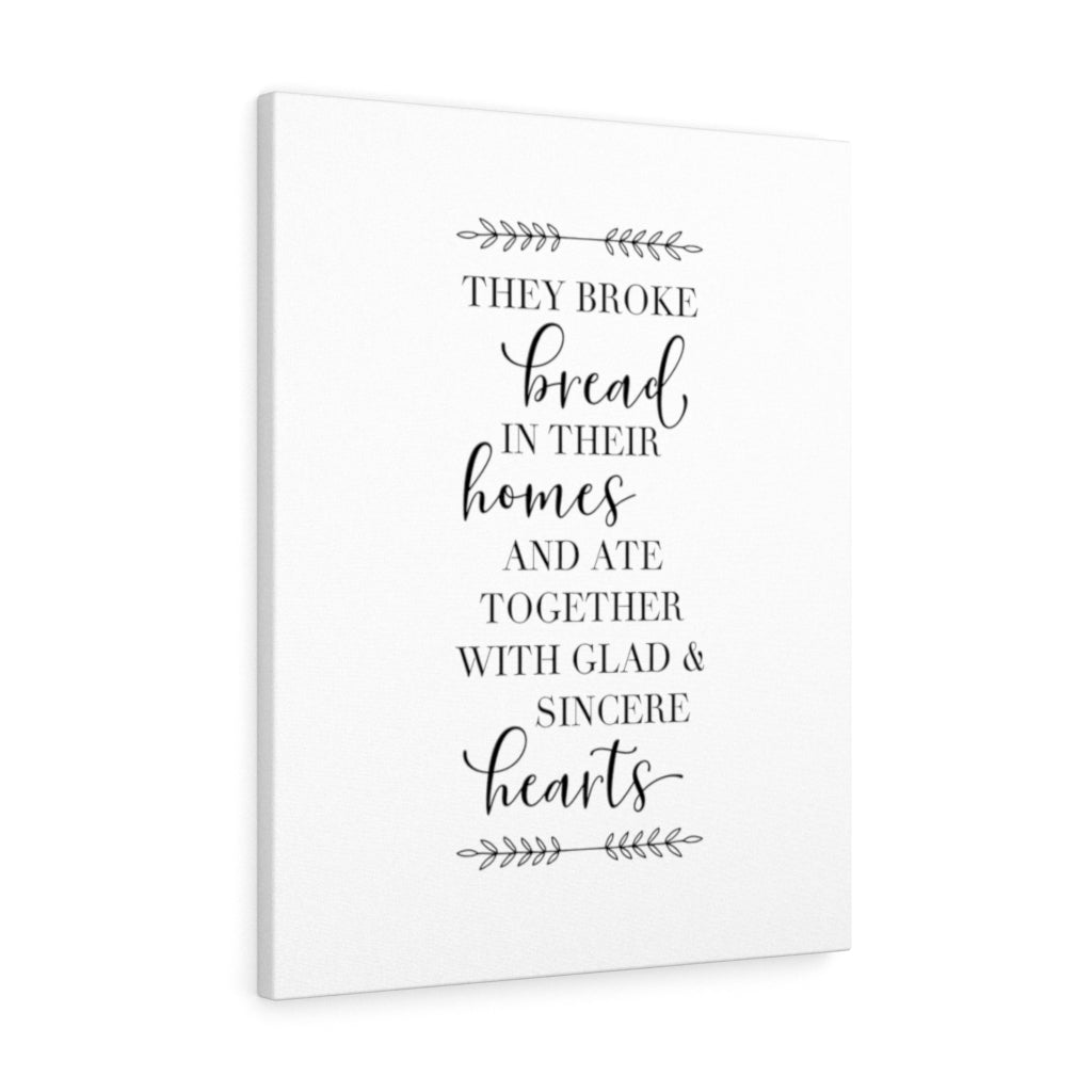 Scripture Walls Together with Glad &amp; Sincere Bible Verse Canvas Christian Wall Art Ready to Hang Unframed-Express Your Love Gifts