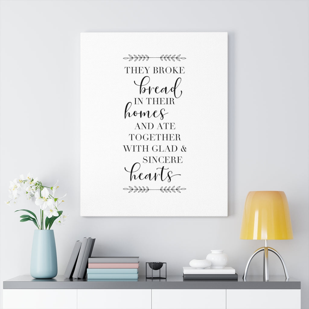 Scripture Walls Together with Glad & Sincere Bible Verse Canvas Christian Wall Art Ready to Hang Unframed-Express Your Love Gifts