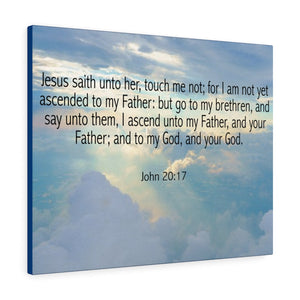 Scripture Walls Touch Me Not John 20:17 Bible Verse Canvas Christian Wall Art Ready to Hang Unframed-Express Your Love Gifts