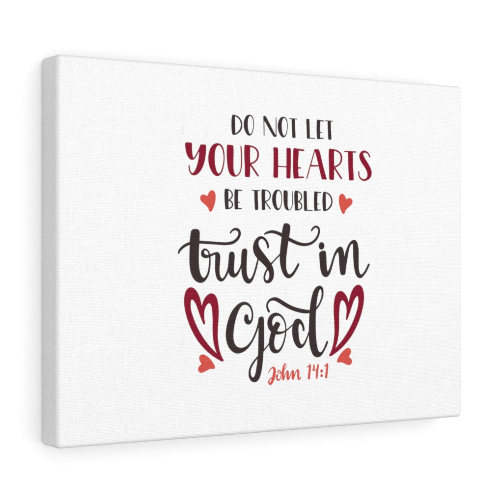 Scripture Walls Trust In God John 14:1 Bible Verse Canvas Christian Wall Art Ready to Hang Unframed-Express Your Love Gifts
