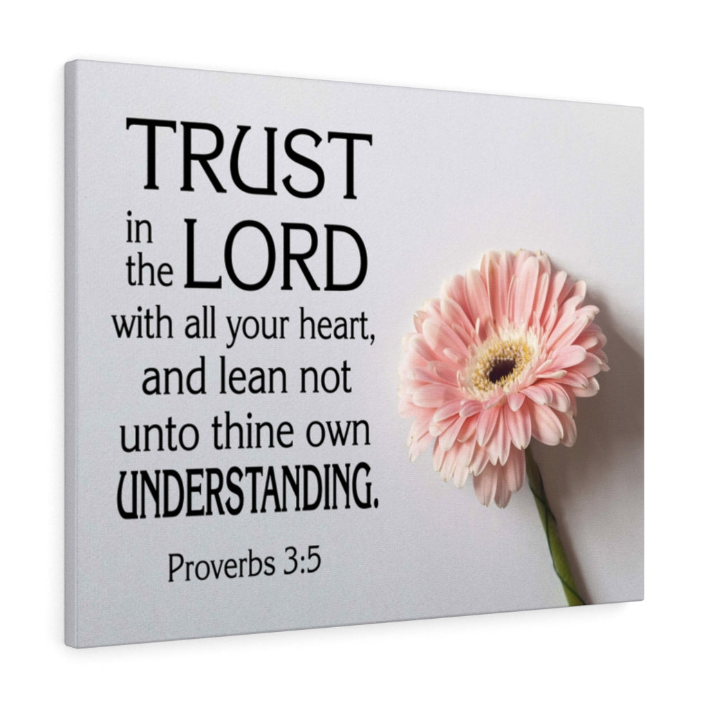Scripture Walls Trust in The Lord Proverbs 3:5 Flower Wall Art Christian Home Decor Unframed-Express Your Love Gifts