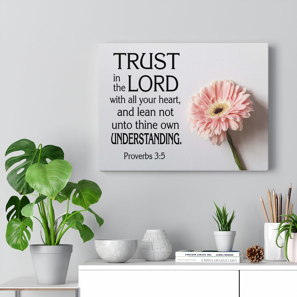 Scripture Walls Trust in The Lord Proverbs 3:5 Flower Wall Art Christian Home Decor Unframed-Express Your Love Gifts