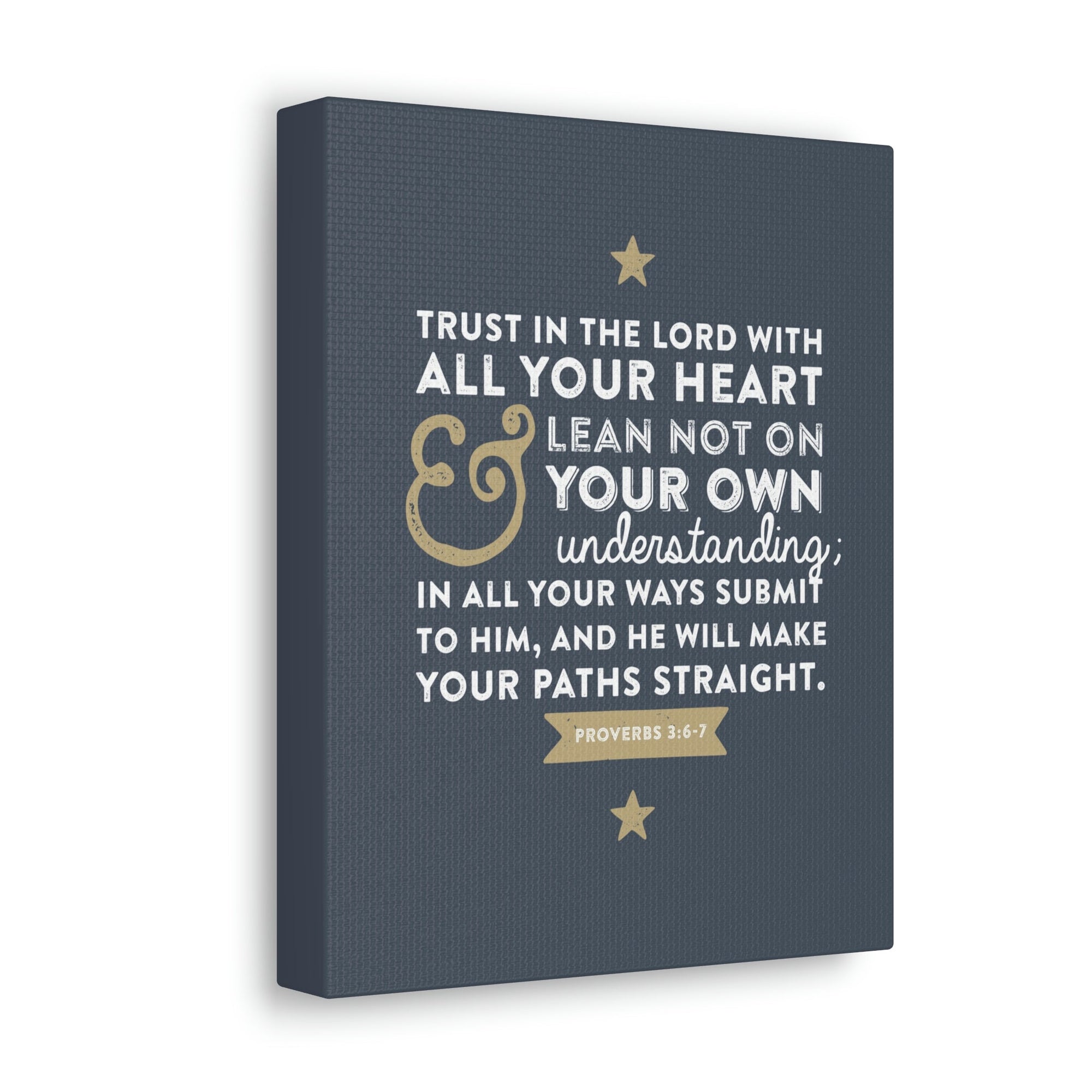 Scripture Walls Trust In The Lord Proverbs 3:6 Bible Verse Canvas Christian Wall Art Ready to Hang Unframed-Express Your Love Gifts