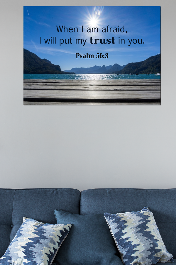 Scripture Walls Trust Psalm 56:3 Bible Verse Canvas Christian Wall Art Ready to Hang Unframed-Express Your Love Gifts