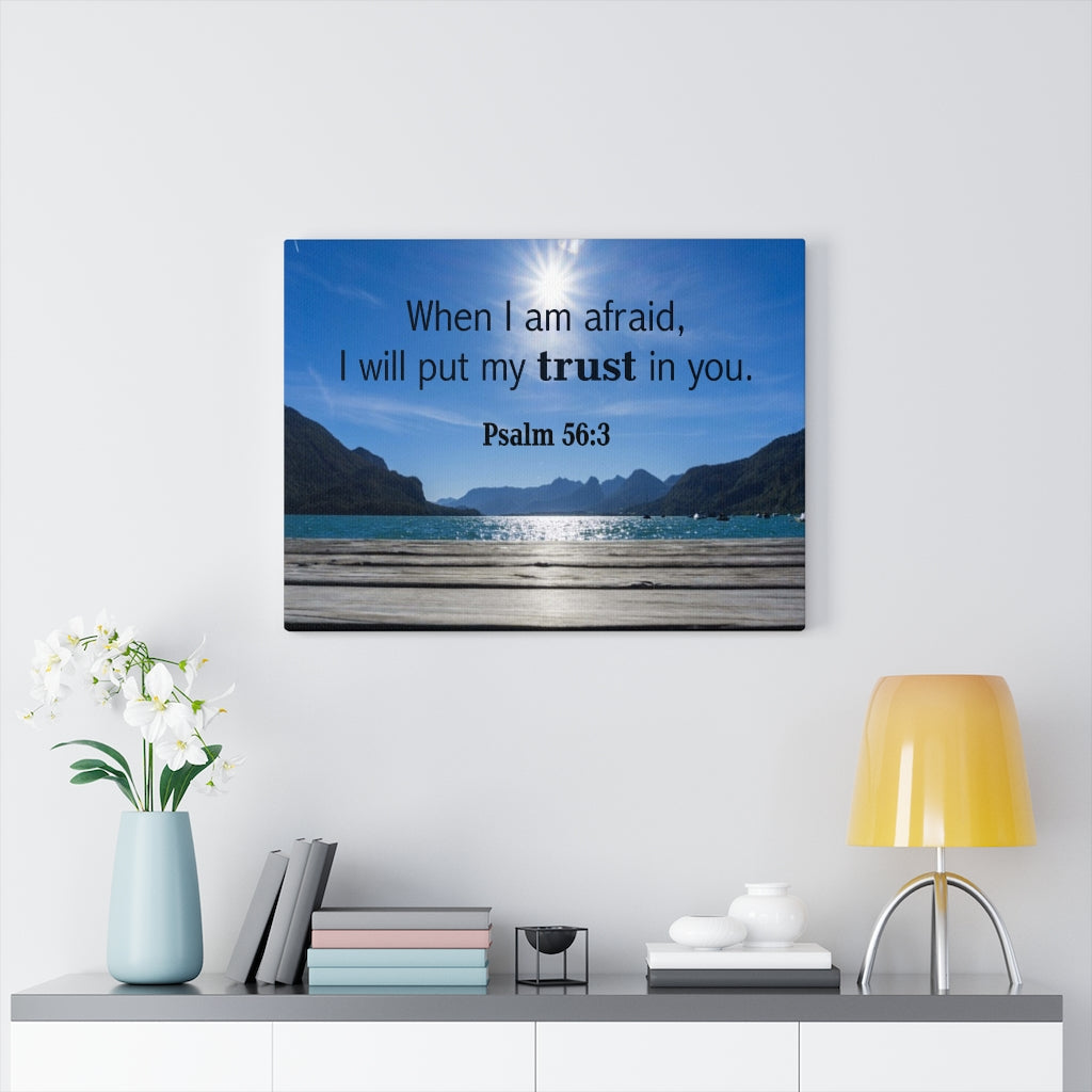 Scripture Walls Trust Psalm 56:3 Bible Verse Canvas Christian Wall Art Ready to Hang Unframed-Express Your Love Gifts