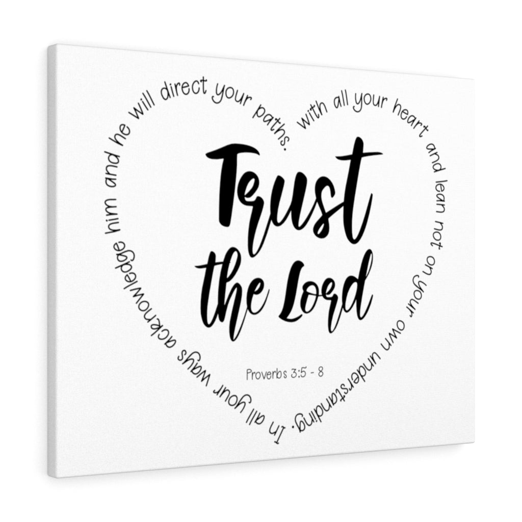 Scripture Walls Trust The Lord Proverbs 3 5 8 Bible Verse Canvas Christian Wall Art Ready to Hang Unframed