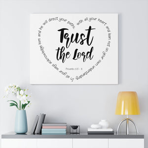 Scripture Walls Trust The Lord Proverbs 3:5 - 8 Bible Verse Canvas Christian Wall Art Ready to Hang Unframed-Express Your Love Gifts