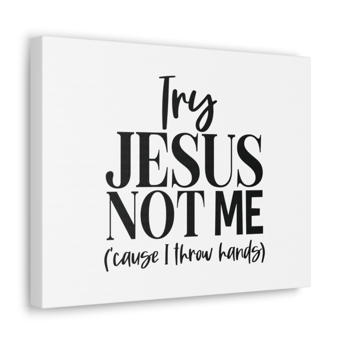 Scripture Walls Try Jesus Not Me 1 John 2:1 Christian Wall Art Bible Verse Print Ready to Hang Unframed-Express Your Love Gifts