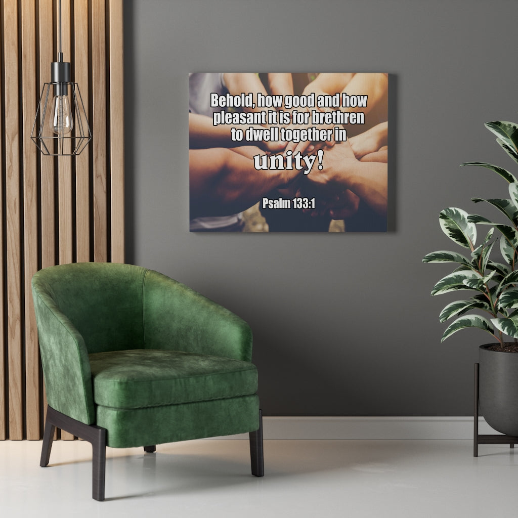 Scripture Walls Unity Psalm 133:1 Bible Verse Canvas Christian