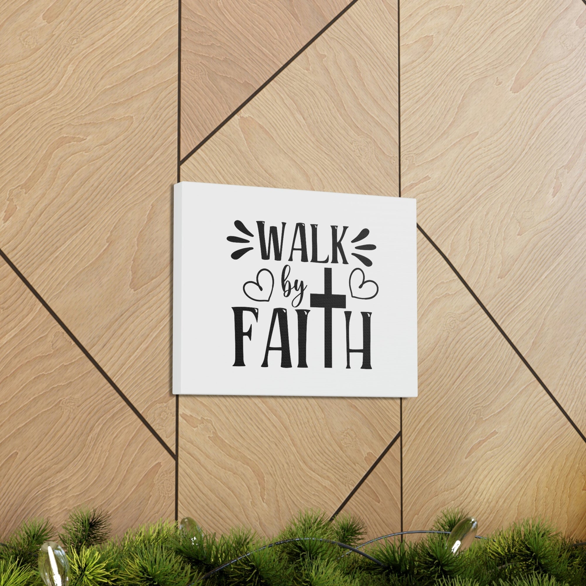 Scripture Walls Walk By Faith 2 Corinthians 5:7 Heart Christian Wall Art Bible Verse Print Ready to Hang Unframed-Express Your Love Gifts