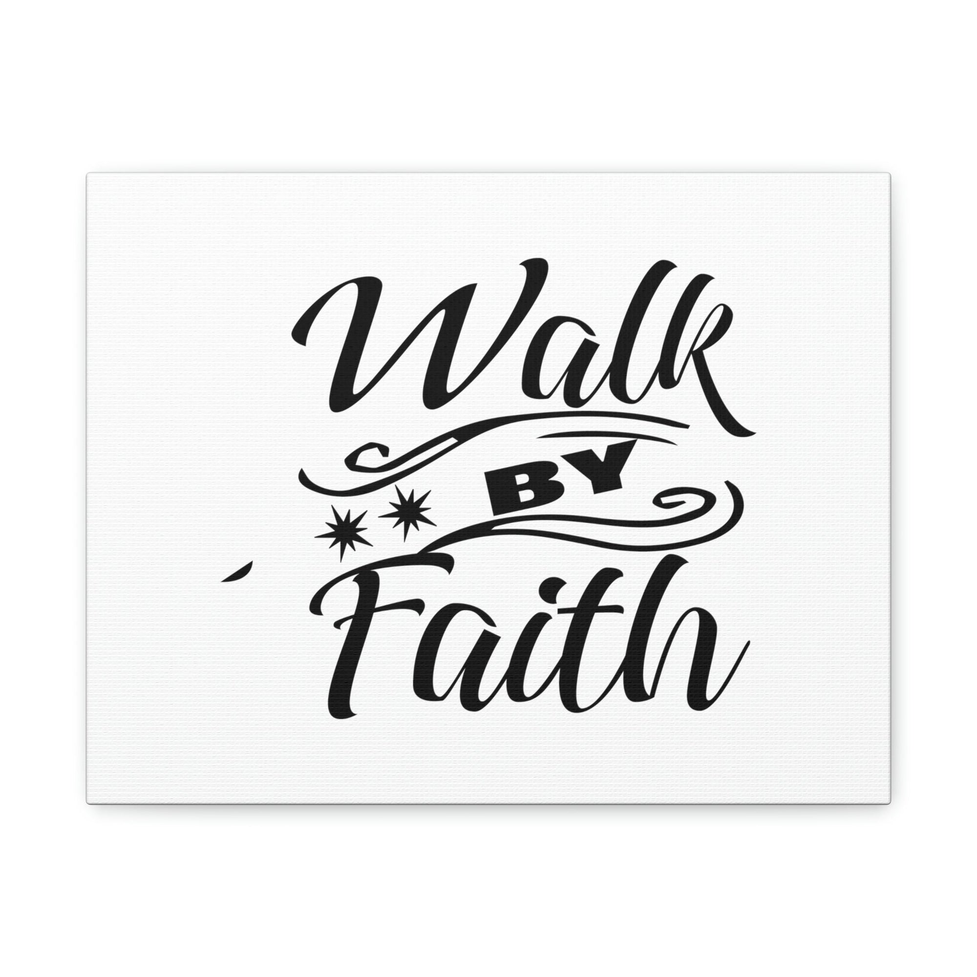 Scripture Walls Walk By Faith 2 Corinthians 5:7 Two Star Christian Wall Art Bible Verse Print Ready to Hang Unframed-Express Your Love Gifts
